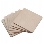 Sklejka 3mm - Zestaw 10szt Formatka do Lasera 75x75mm - Idealne do Precyzyjnego Cięcia i Grawerowania