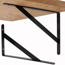 Wspornik Meblowy Loft - Czarny Połysk - Metalowy Kątownik - Idealny do Industrialnych Aranżacji