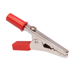 Krokodylek laboratoryjny NH029 - Czerwony, Nieizolowany, 51mm Solidność i Precyzja Połączeń