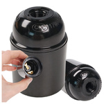 Oprawka E27 Bakelitowa Czarna - Idealne Przyłącze do Oświetlenia Loftowego