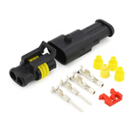 Złącze Superseal 2-PIN - kompletny zestaw wtyk+gniazdo 2-pinowe hermetyczne