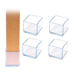 Nakładki Ochronne na Nogi Meblowe 25x25mm - Redukcja Hałasu i Ochrona Podłogi - 4 Sztuki