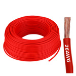 Przewód Silikonowy Miedziany Ocynowany 26AWG 28 Żył 0,14 mm2 Czerwony Elastyczny Temperatura do 200 Stopni
