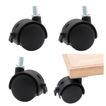 Kółko Meblowe do Fotela Szafki 39mm z Hamulcem M8 - Wygodne Kółka Obrotowe do Poruszania Ciężkimi Przedmiotami 4szt