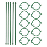 Podpora Roślin I Kwiatów - 45cm - Wsparcie Roślin -  Plastikowy Palik - 5szt