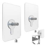 Uchwyt ścenny samoprzylepny z wodoodporną folią 70x70mm - idealny do powieszenia półki, ramki na zdjęcia i innych przedmiotów