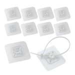Haczyk Ścienny Samoprzylepny Przezroczysty Na Opaskę Kablową 10szt