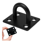 Solidny i uniwersalny haczyk sufitowy czarny 37x46mm - idealny do zawieszania narzędzi i drobiazgów