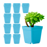 Doniczka Plastikowa MINI 7x7cm Niebieska - Do Rozsady - 10 sztuk