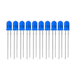 Dioda Led Niebieska 5mm Dyfuzyjna 20mA - 10 Sztuk - Idealna do Projektów Arduino