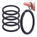 Kółko Sprężynowe 35 mm do Breloka Kluczy Czarne Płaskie Kółeczko Split Ring 10 sztuk