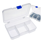 Pojemnik na drobiazgi z 5 przegródkami - idealny organizer do warsztatu elektronika i modelarza