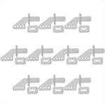 Dźwignia Sterów - Zaciskana Ząbkowana Dla Modeli Depronowych - 10szt - 21x11mm