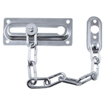 Bezpieczny łańcuch do drzwi - srebrny - z blokadą zapobiegającą przypadkowemu przesunięciu