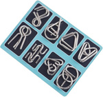 Zestaw 8 Zaawansowanych Łamigłówek Metalowych - Układanki Logiczne