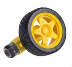 Zestaw Napędowy D65 - Silnik DC 6V z Kołem 65mm i Przekładnią 1:48 do Budowy Pojazdu Kołowego