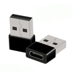 Adapter USB Type C do USB - czarny - Przejściówka OTG do szybkiego ładowania i transferu danych