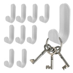 Wieszak ścienny samoprzylepny do powieszenia akcesoriów - biały - 56x17mm - Idealny uchwyt do łazienki, kuchni czy warsztatu