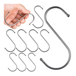 10x Metalowy Haczyk typu S 100mm - Solidny Wieszak Hak do Domu i Warsztatu