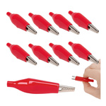 Krokodylek Izolowany Pomiarowy Czerwony 45mm 10szt Żabka W Izolacji