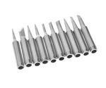 Zestaw 10 wysokiej jakości grotów do stacji lutowniczych różnych marek - stożowe, dłuta, ścięte i specjalistyczne