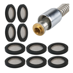 Uszczelka Gumowa z Filtrem Płaskim 19mm 1/2 Cala Ochrona Kranu i Węża Sanitarnego 10szt