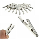 Krokodylek Laboratoryjny Nieizolowany 51mm - Zacisk do Wtyków Bananowych 4mm - 10 Sztuk