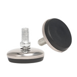 Regulowana stopka do mebli - idealna do ustawienia poziomu - srebrna noga meblowa z przegubem