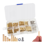 Zestaw 120 Mosiężnych Śrub i Tulei Dystansowych M3 - 5/10/15/20 mm do Projektów DIY i Ram