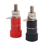 Gniazda Bananowe 4mm z Nakrętką - Para - Przykręcane Długie