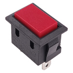 Przełącznik Monostabilny Czerwony 2PIN 250V 6A - Reset impulsowy - KCD1-101