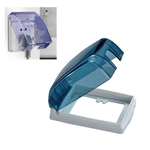 Osłona Wodoodporna na Gniazdo z Klapką - Niebieska, Idealna do Kuchni, Łazienki, Warsztatu na Balkonie