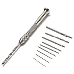 Hand Drill with 10 Drill Bits for Precision Woodworking and Modeling
