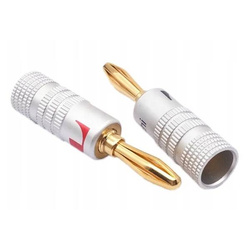 Wtyk Głośnikowy Nakamichi Złocenie Bananowy Terminal Audio 4mm - 1 Para