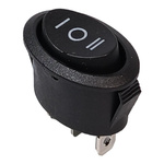 Przełącznik Kołyskowy Bistabilny Owalny SMRS103 ON-OFF-ON 6A/250V Czarny