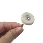 Filcowa końcówka do polerowania 25mm na trzpieniu - idealna do aluminium, mosiądzu i stali nierdzewnej