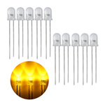 Dioda LED 3mm Żółta Super Jasna Clear 20mA Arduino 10 Sztuk