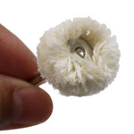 Bawełniana Szczotka Polerska do Dremel 25mm - Miękka Polerka do Aluminium, Mosiądzu, Stali Nierdzewnej