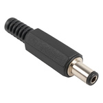 Wtyk Jack DC 5,5mm/2,1mm krótki wtyk żeńskie na przewód lutowany - Metalowa końcówka wykręcana