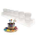 Pojemnik Plastikowy Na Farbki Cyrkonie 6x20ml Zamykane Pojemniki
