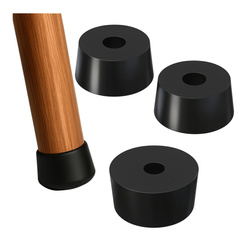 Gumowe Stopki Ochronne Mebli - 15x12x8mm - Nóżka Mebla - Czarne - 4szt