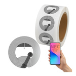 Naklejka NFC NTAG213 - 25mm - Samoprzylepna 13,56MHz - Kompatybilna z Telefonami i Urządzeniami NFC - 140B Pamięci