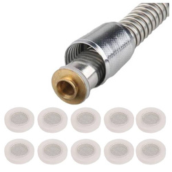 Uszczelka Gumowa z Filtrem Płaskim 19mm 1/2 Cala 10 Sztuk - Ochrona Kranu, Węża i Pryszniców - Filtr Sanitarny do Węży Pralki i Pryszniców