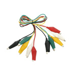 Wielokolorowe Przewody Krokodylkowe 5 Sztuk - Elastyczne Kable 5 Kolorów 50cm - CM11N