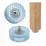 Silikonowa Podkładka Pod Nogi Meblowe Z Wkrętem -  Okrągła ⌀24