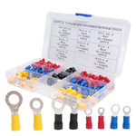Zestaw 200szt - Konektory Oczkowe z Izolacją do Bezpiecznego Zakończenia Przewodów