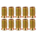 Mufa do Drewna Dwugwintowa M8x20mm - 10szt - Wypustka Meblowa - Wkręt - Nakrętka Odporna na Korozję