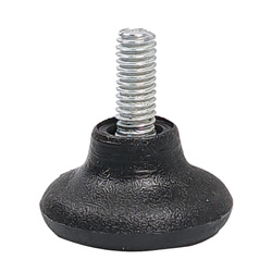 Noga meblowa regulowana M6 27x14mm czarna z podkładką - stabilność i ochrona podłóg