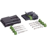 Złącze Weatherpack 4-Pin - Komplet Hermetyczny Wtyk i Gniazdo