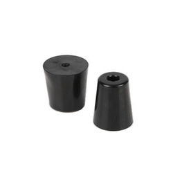 Stopki gumowe okrągłe do mebli - czarne - 28x22x16mm - 4 szt.